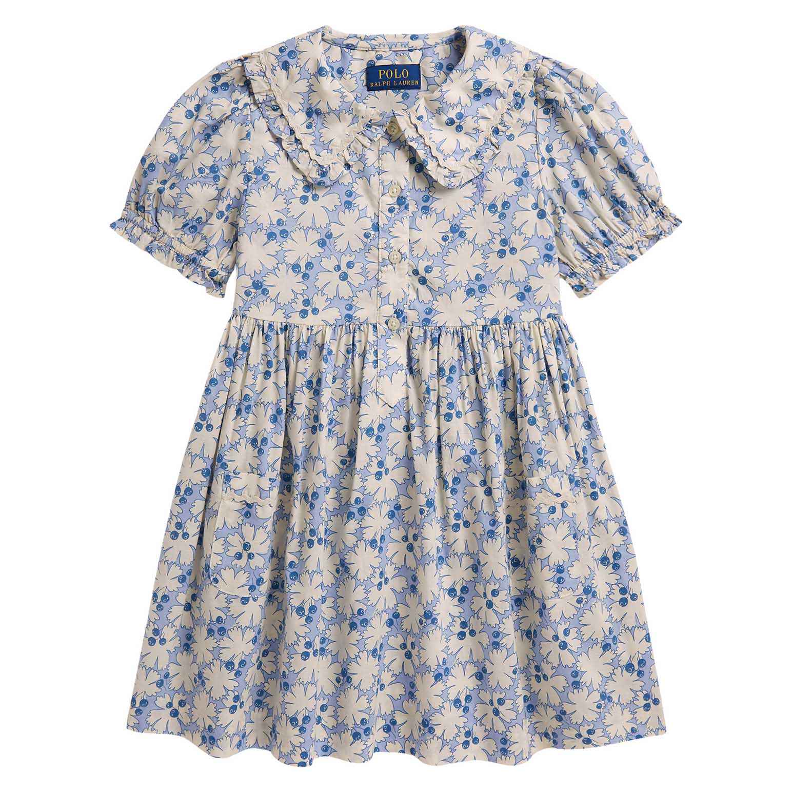 Polo Ralph Lauren Blueberry-Print Cotton Shirtdress 3-6Y